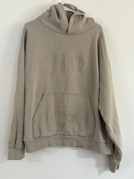 Taylor Swift Tops - Taylor Swift Tortured Poets Department TTPD Beige Hoodie Sweatshirt Size XL